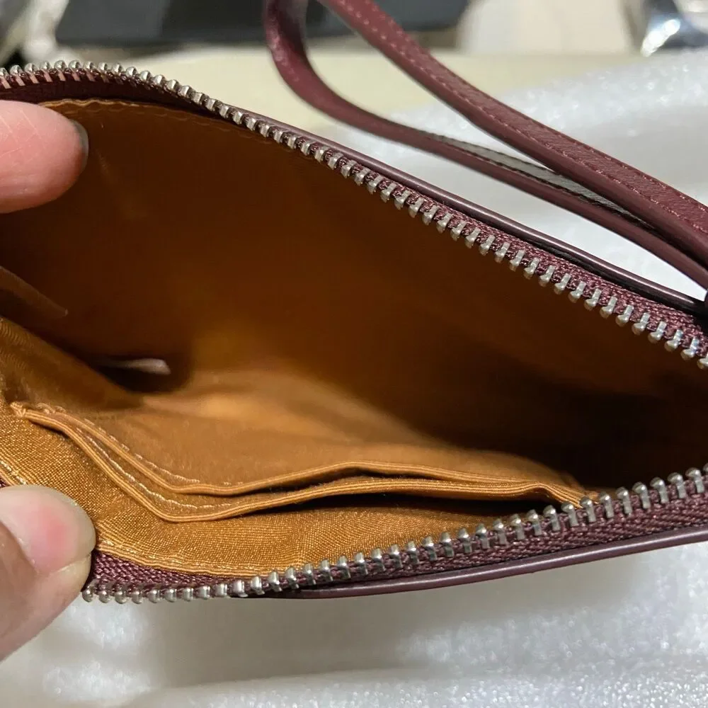 Coach Burgundy Wristlet